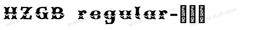HZGB regular字体转换